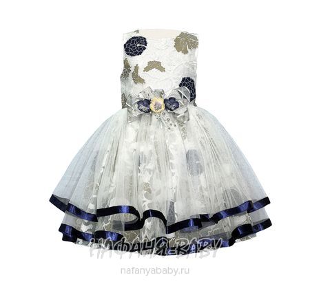 Детское нарядное платье Miss BONNY, цвет темно-синий с белым, купить в интернет магазине Нафаня. арт: 0086.