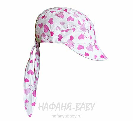 Кепка с завязками арт: 0102 для девочки 5-7 лет, оптом поштучно