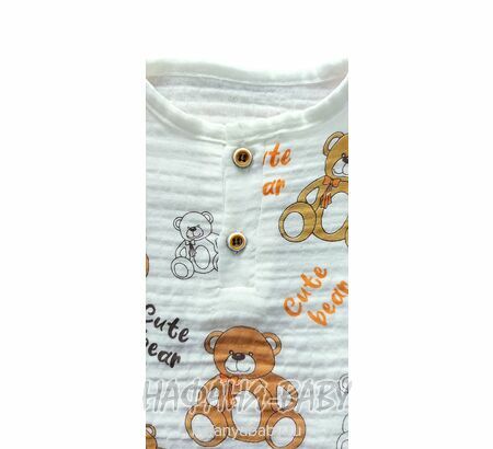 Детский костюм Happy арт. 10050, 6-18 мес, цвет кремовый с хаки, оптом Турция