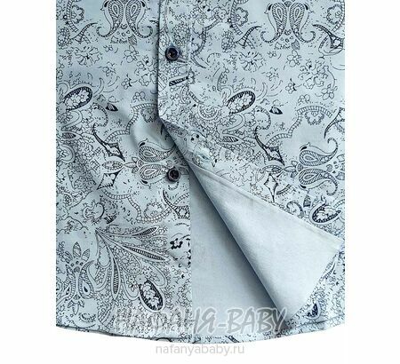 Рубашка с длинным рукавом DADDY BOY арт: 1071, 5-9 лет, цвет серо-голубой, оптом Турция