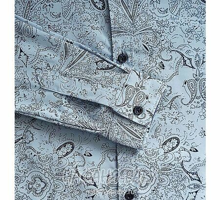 Рубашка с длинным рукавом DADDY BOY арт: 1071, 5-9 лет, цвет серо-голубой, оптом Турция