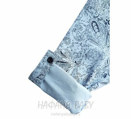 Рубашка с длинным рукавом DADDY BOY арт: 1071, 5-9 лет, цвет серо-голубой, оптом Турция