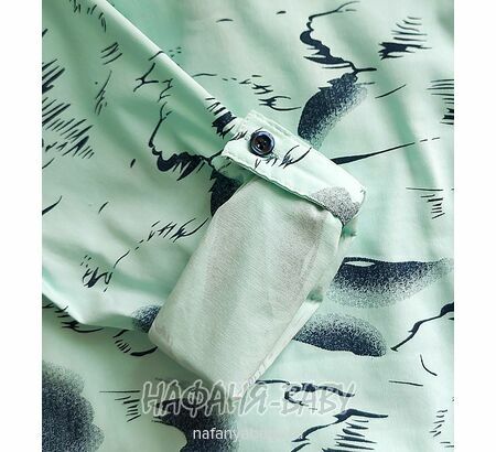 Рубашка с длинным рукавом DADDY BOY арт: 1073, 5-9 лет, цвет св.бирюзовый, оптом Турция