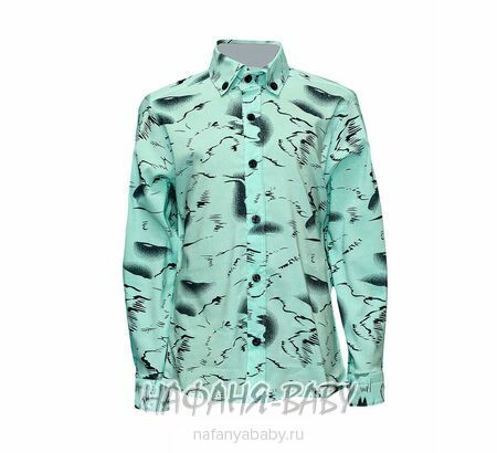 Рубашка с длинным рукавом DADDY BOY арт: 1073-1, 10-15 лет, цвет св.бирюзовый, оптом Турция