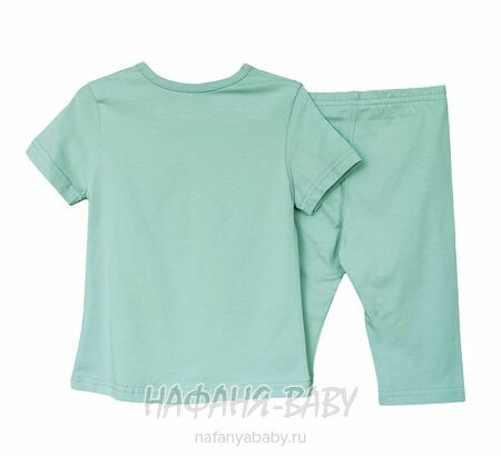 Детский костюм (футболка + лосины) RAVZA арт: 1101, 3-6 лет, цвет дымчато-зеленый хаки, оптом Турция