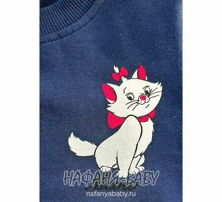 Детский утепленный свитшот ROYA арт: 11052, 1-4 года, цвет темно-синий, оптом Турция