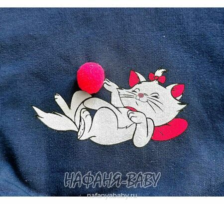 Детский утепленный свитшот ROYA арт: 11052, 1-4 года, цвет темно-синий, оптом Турция