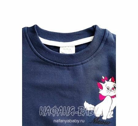 Детский утепленный свитшот ROYA Турция для девочки арт: 11052, 1-4 года, оптом, цвет темно-синий