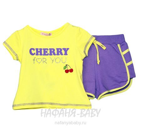 Детский костюм (футболка+шорты) ERAY Kids арт: 11311, 5-9 лет, 1-4 года, цвет желтый, оптом Турция