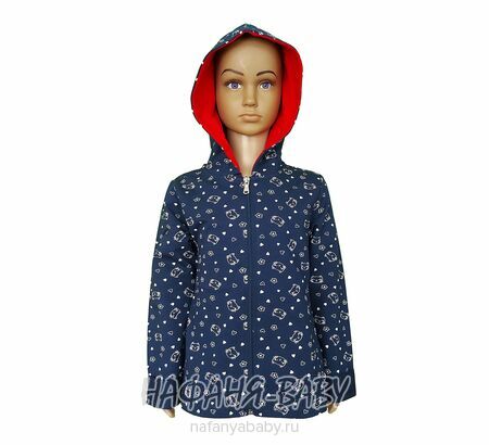 Детская толстовка с капюшоном BARMY арт.1268 для девочки от 2 до 6 лет, цвет темно-синий, оптом Турция