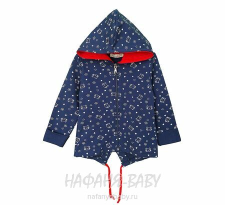 Детская толстовка - худи с капюшоном BARMY арт.1268 для девочки от 2 до 6 лет, цвет темно-синий, оптом Турция