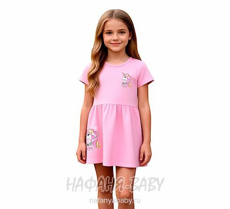 Детское платье Cit Cit арт. 16289, для девочки 3-6 лет, цвет розовый с оттенком сиреневого, оптом Турция