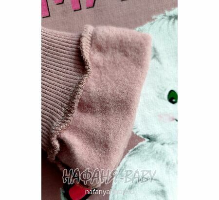 Купить утепленный свитшот для девочки арт.1892, 1-4 года, Con-Con (Турция), цвет чайная роза