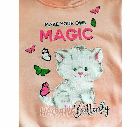 Купить утепленный свитшот для девочки арт.1892, 1-4 года, Con-Con (Турция), цвет персиковый