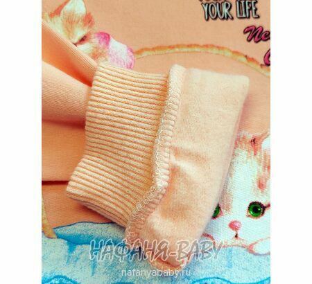 Детский свитшот для девочки футер с начесом Con-Con (Турция) арт: 1897 от 2 до 5 лет, купить оптом, цвет персиковый