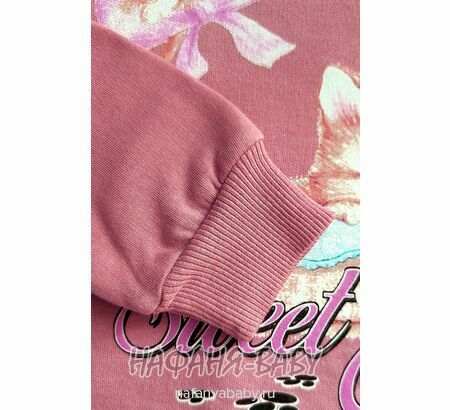 Утепленный свитшот Con-Con арт: 1897 от 2 до 5 лет, цвет чайная роза, оптом Турция
