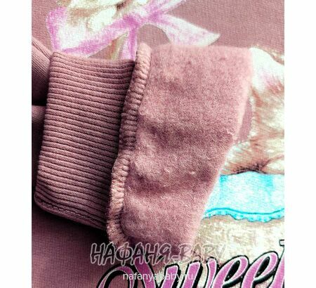 Утепленный свитшот Con-Con арт: 1897 от 2 до 5 лет, цвет чайная роза, оптом Турция