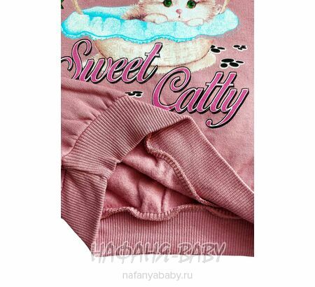 Утепленный свитшот Con-Con арт: 1897 от 2 до 5 лет, цвет чайная роза, оптом Турция