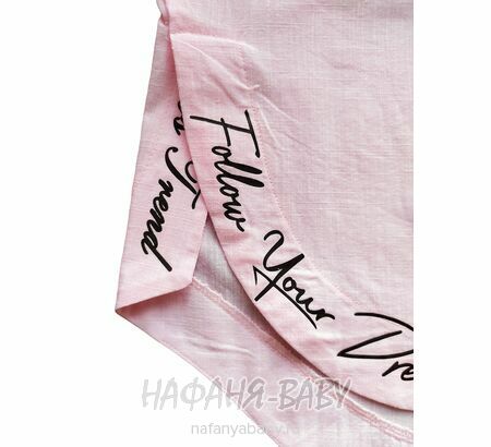 Модная летняя рубашка ANGELOS арт: 1968, 5-9 лет, 10-15 лет, цвет розовый, оптом Турция