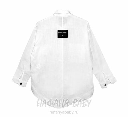 Модная летняя рубашка ANGELOS арт: 1968, 5-9 лет, 10-15 лет, цвет кремовый, оптом Турция