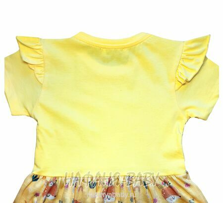 Платье детское TK арт: 2012, 1-4 года, 5-9 лет, цвет желтый, оптом Турция