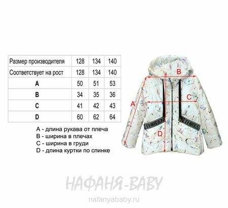 Детская демисезонная куртка YINUO, купить в интернет магазине Нафаня. арт: 2128.