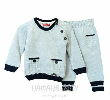 Вязаный трикотажный костюм ZENI арт: 2147, 1-4 года, 0-12 мес, оптом Турция