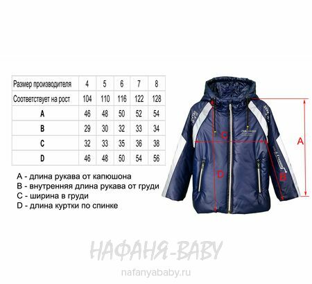 Детская демисезонная куртка DELFIN-FREE, купить в интернет магазине Нафаня. арт: 2158.