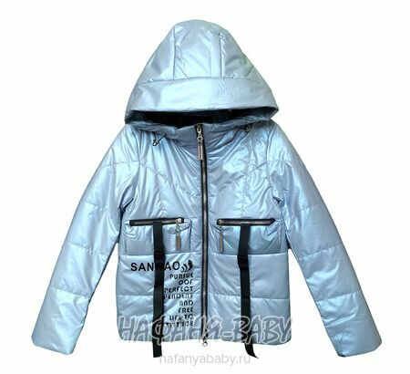 Демисезонная куртка для девочки SANMAO, купить в интернет магазине Нафаня. арт: 215, цвет серо-голубой