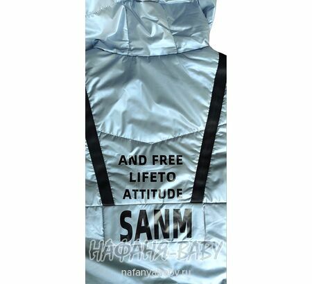 Демисезонная куртка для девочки SANMAO, купить в интернет магазине Нафаня. арт: 215, цвет серо-голубой