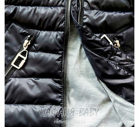 Демисезонная куртка на биопухе DELFIN-FREE, купить в интернет магазине Нафаня. арт: 2188, цвет черно-синий