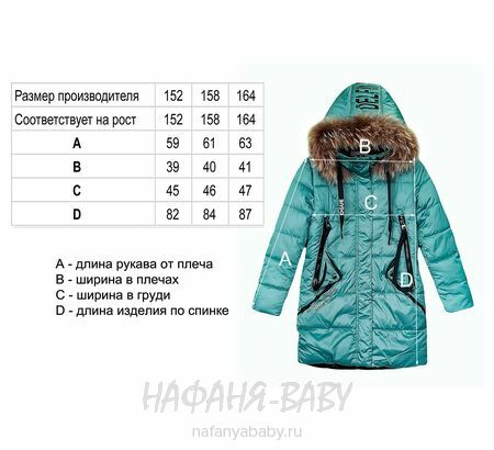 Зимнее подростковое пальто DELFIN-FREE, купить в интернет магазине Нафаня. арт: 2217.