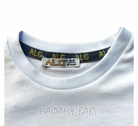 Детская футболка ALG арт: 222614, 1-4 года, 5-9 лет, цвет белый, оптом Турция
