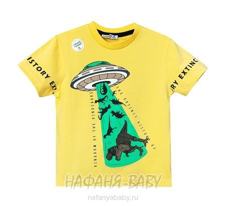 Детская футболка ALG арт: 222707, 1-4 года, 5-9 лет, цвет желтый, оптом Турция