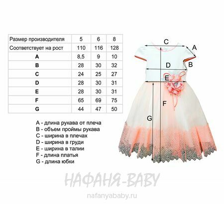 Детское платье ERAY, купить в интернет магазине Нафаня. арт: 235.