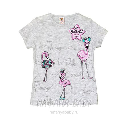 Детская футболка ECRIN арт: 2836, 5-9 лет, 1-4 года, цвет серый меланж, оптом Турция