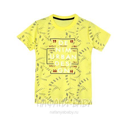 Детская футболка ECRIN арт: 2848, 10-15 лет, 5-9 лет, цвет желтый, оптом Турция
