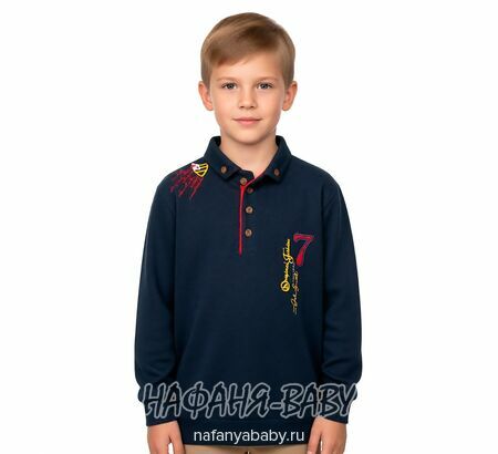 Рубашка-поло детская MODIMA арт: 285, 5-9 лет, цвет темно-синий, оптом Турция