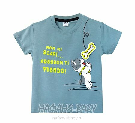 Детская футболка Con Con арт: 3004, 1-4 года, 5-9 лет, цвет сине-серый, оптом Турция
