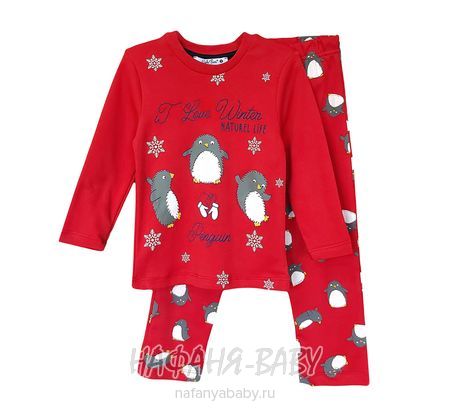 Детская пижама POLI FONI арт: 302, 5-9 лет, 1-4 года, цвет красный, оптом Турция