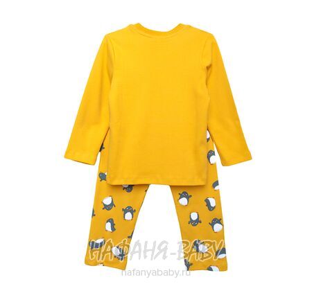 Детская пижама POLI FONI арт: 302, 5-9 лет, 1-4 года, цвет желтый, оптом Турция