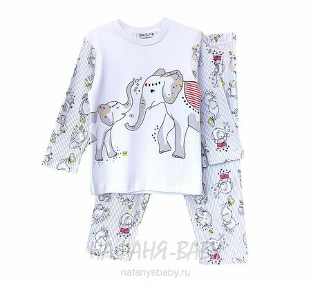 Детская пижама СЛОНИКИ POLI FONI, купить в интернет магазине Нафаня. арт: 305, цвет белый