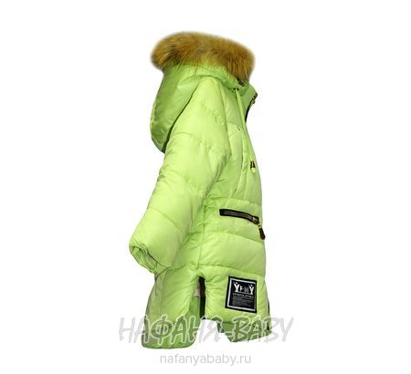 Детская зимняя куртка для девочки YFNY арт: 3178, 5-9 лет, 1-4 года, цвет светлый зеленый, оптом Китай (Пекин)