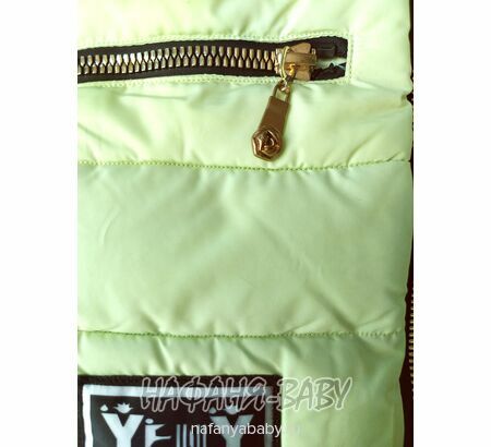 Детская зимняя куртка для девочки YFNY арт: 3178, 5-9 лет, 1-4 года, цвет светлый зеленый, оптом Китай (Пекин)