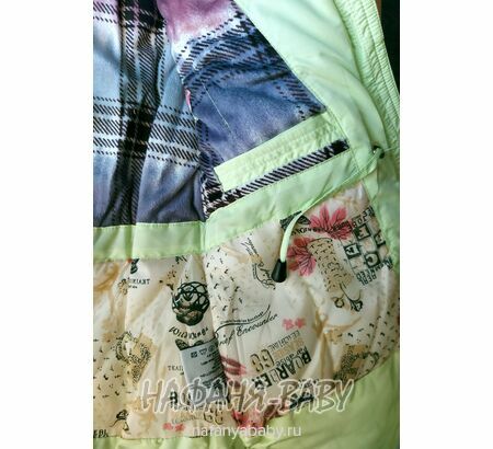 Детская зимняя куртка для девочки YFNY арт: 3178, 5-9 лет, 1-4 года, цвет светлый зеленый, оптом Китай (Пекин)