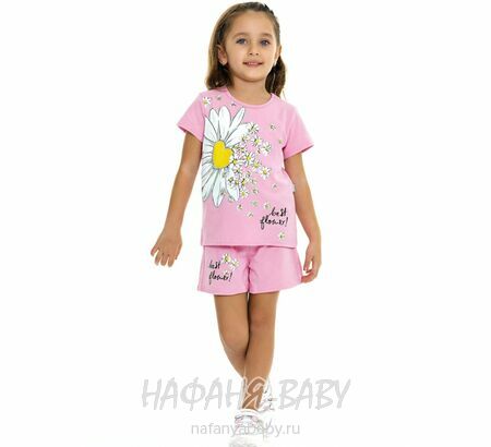 Детский костюм (футболка + шорты) RAVZA арт: 36106, 3-6 лет, цвет розовый, оптом Турция