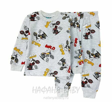 Детская пижама Cit-Cit арт: 3765 от 2 до 5 лет, цвет серый меланж, оптом Турция