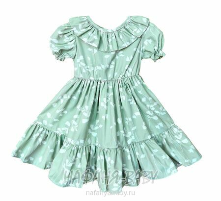 Детское платье + болеро LUCIANA арт.4057 для девочки от 9 до 24 мес, цвет светлый зеленый, оптом Турция