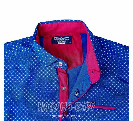 Подростковая рубашка NORMANI арт: 411-3, 5-9 лет, 10-15 лет, цвет темно-синий с бордовым, оптом Турция
