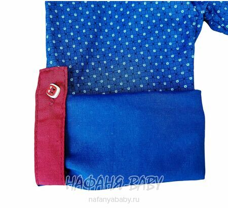 Подростковая рубашка NORMANI арт: 411-3, 5-9 лет, 10-15 лет, цвет темно-синий с бордовым, оптом Турция